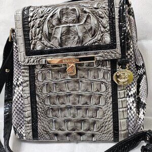 Brahmin  Margo  9.5"W x 8.5" H x 4.5" D    /    25 inch strap drop